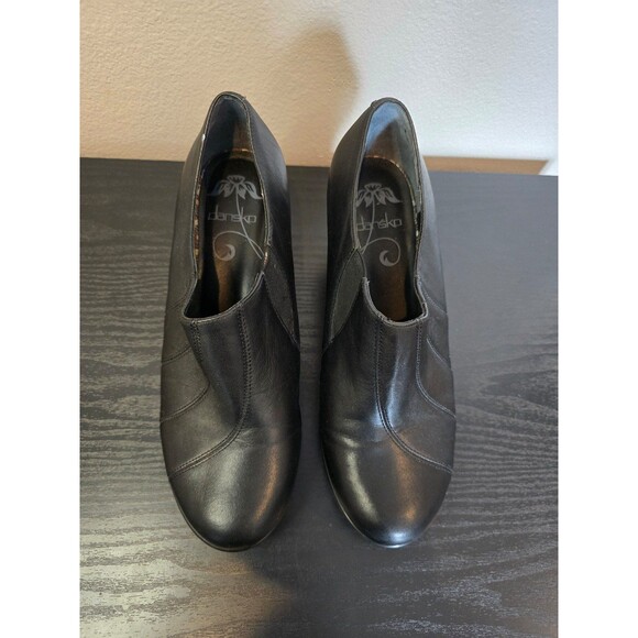 Dansko Bennett Black Nappa Leather Pump Slip On Heels size 40 - Picture 3 of 10